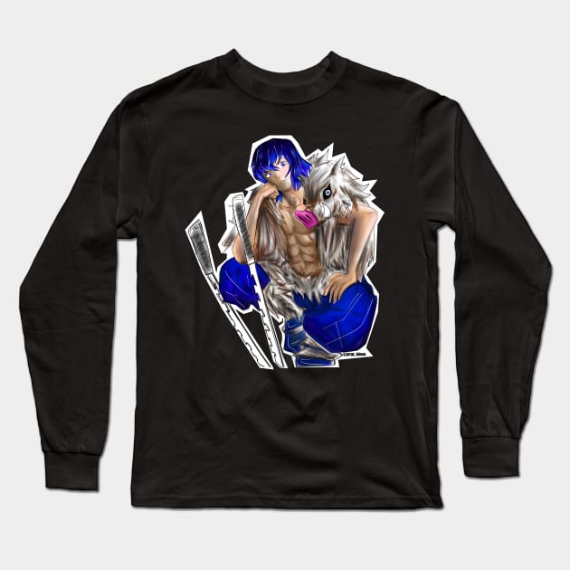 Inosuke, the beast pillar Long Sleeve T-Shirt by jorge_lebeau